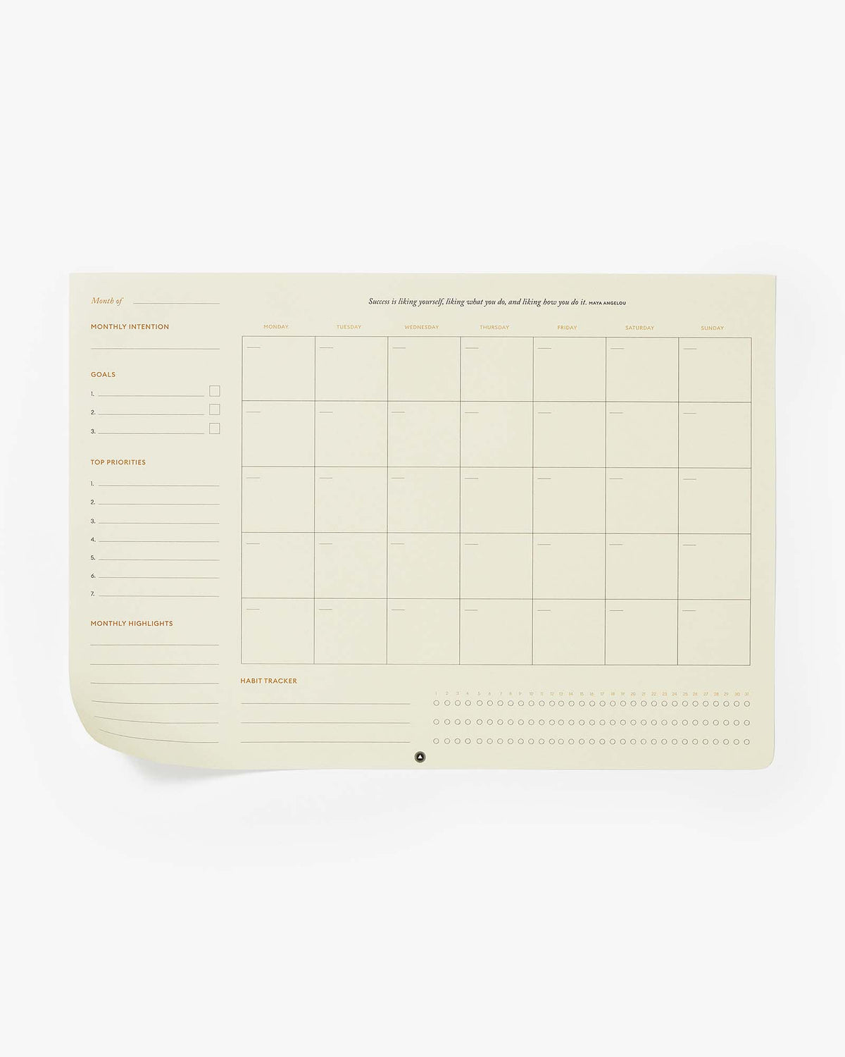 Productivity Monthly Desk Pad