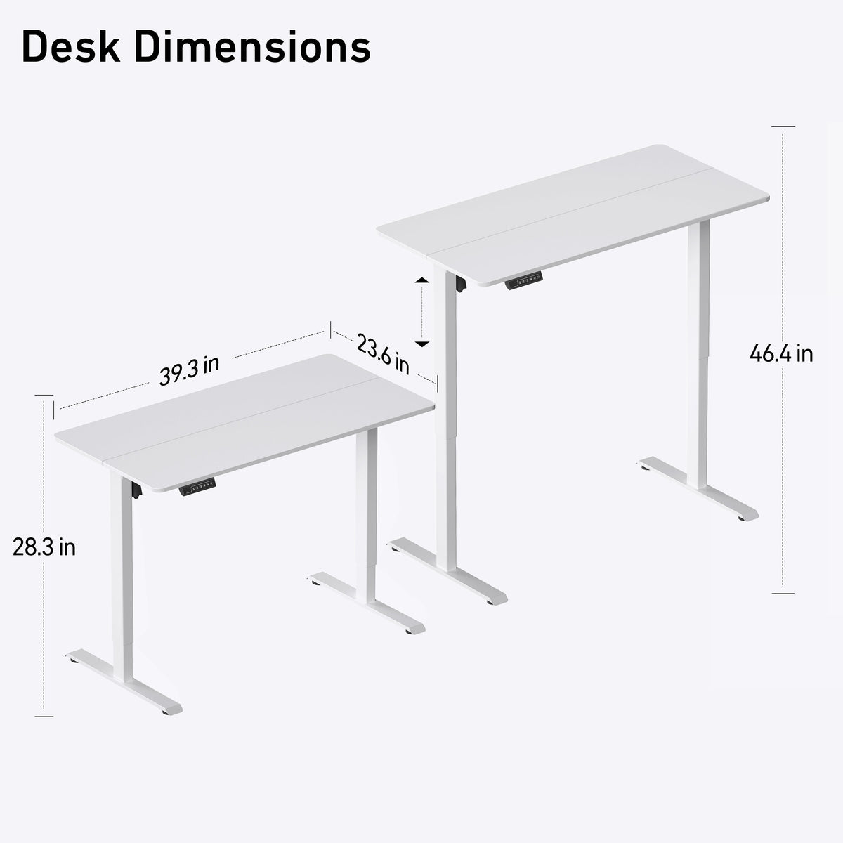 DeerRun®Electric Standing Desk, 39 x 23 Inches Height Adjustable