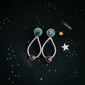 Journey to Mars Earrings - Copper Chrysocolla Earth and Red Jasper Mars