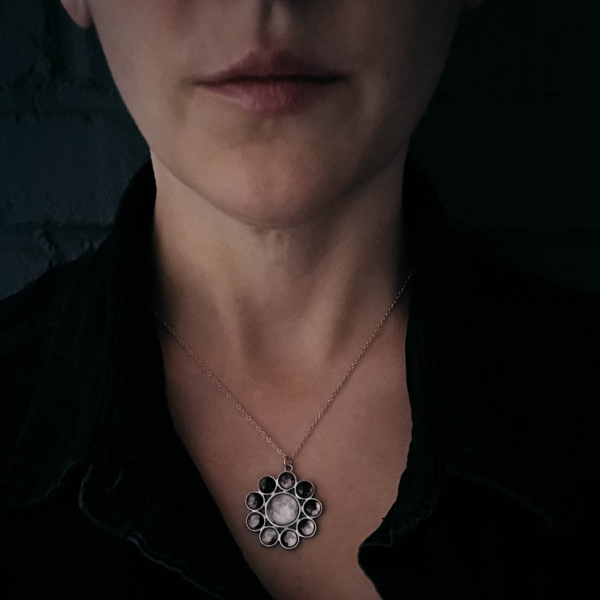 CLEARANCE Moon Phase Halo Pendant