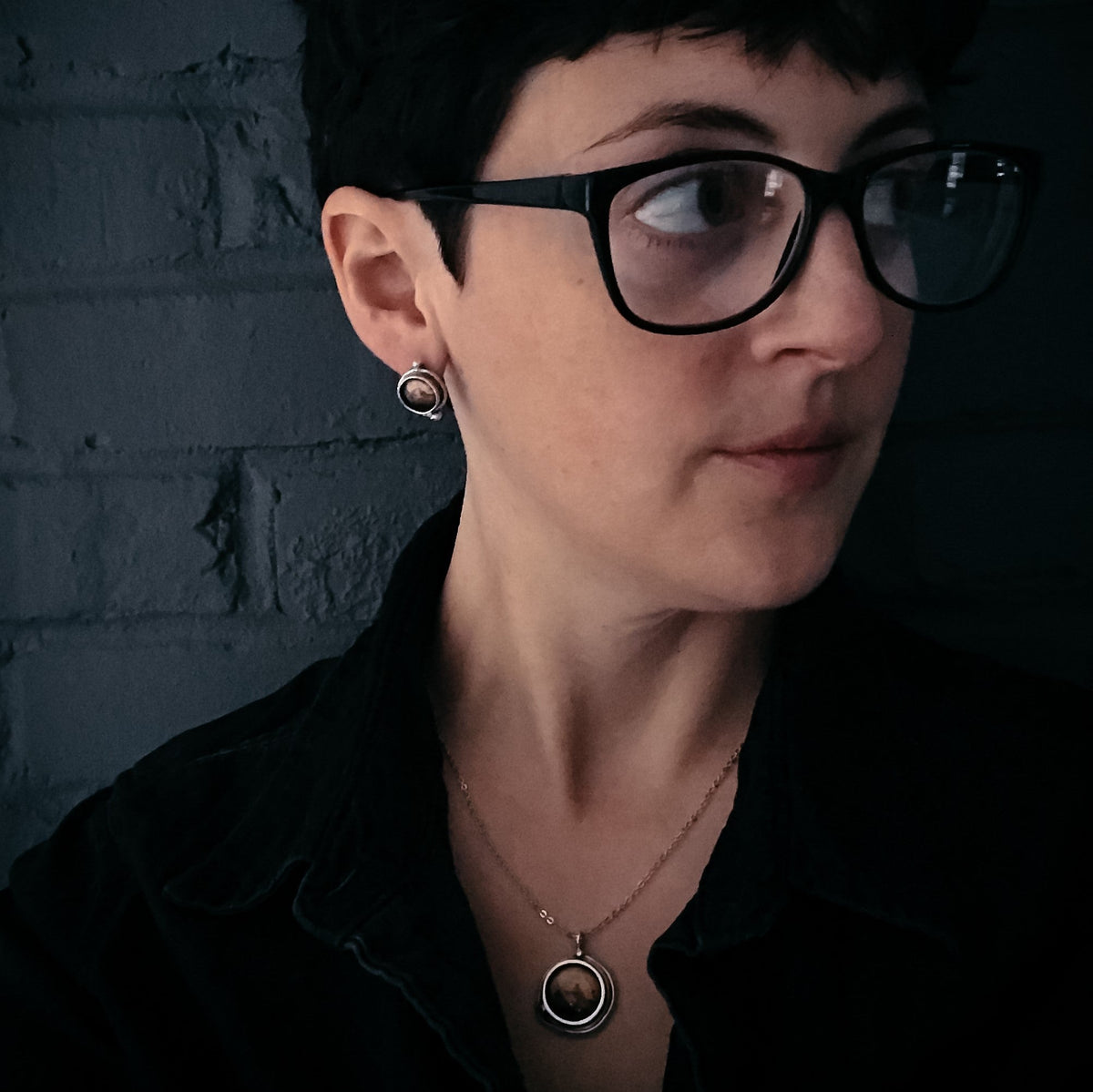 Mars and Moons Pendant Necklace