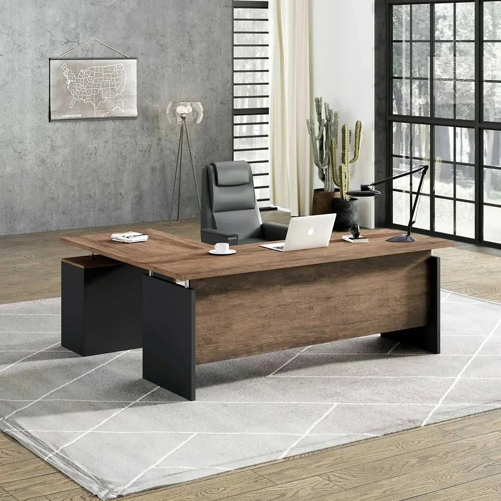 Harwood · Small L-Shaped Executive Desk