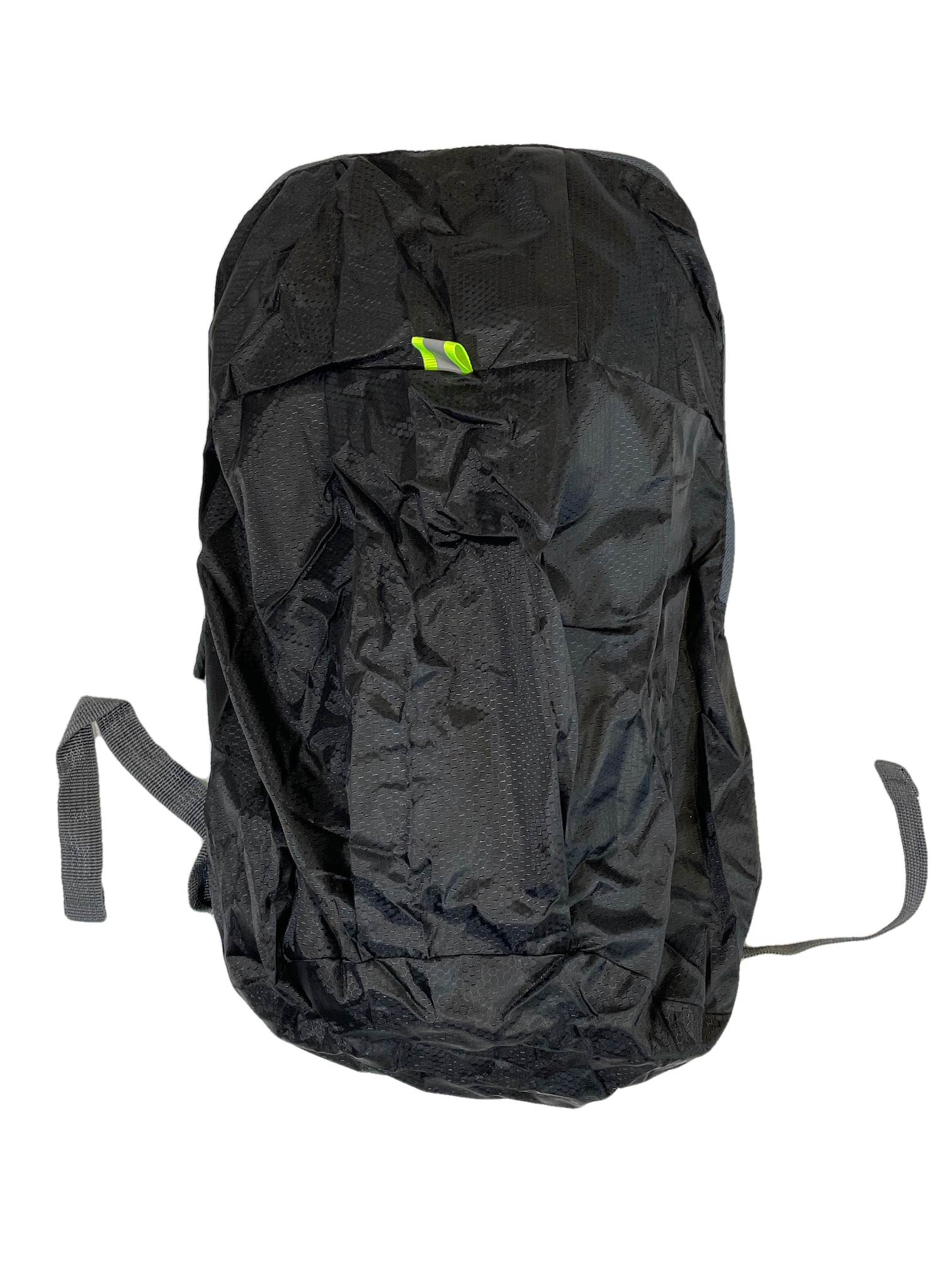 Black polyester day pack