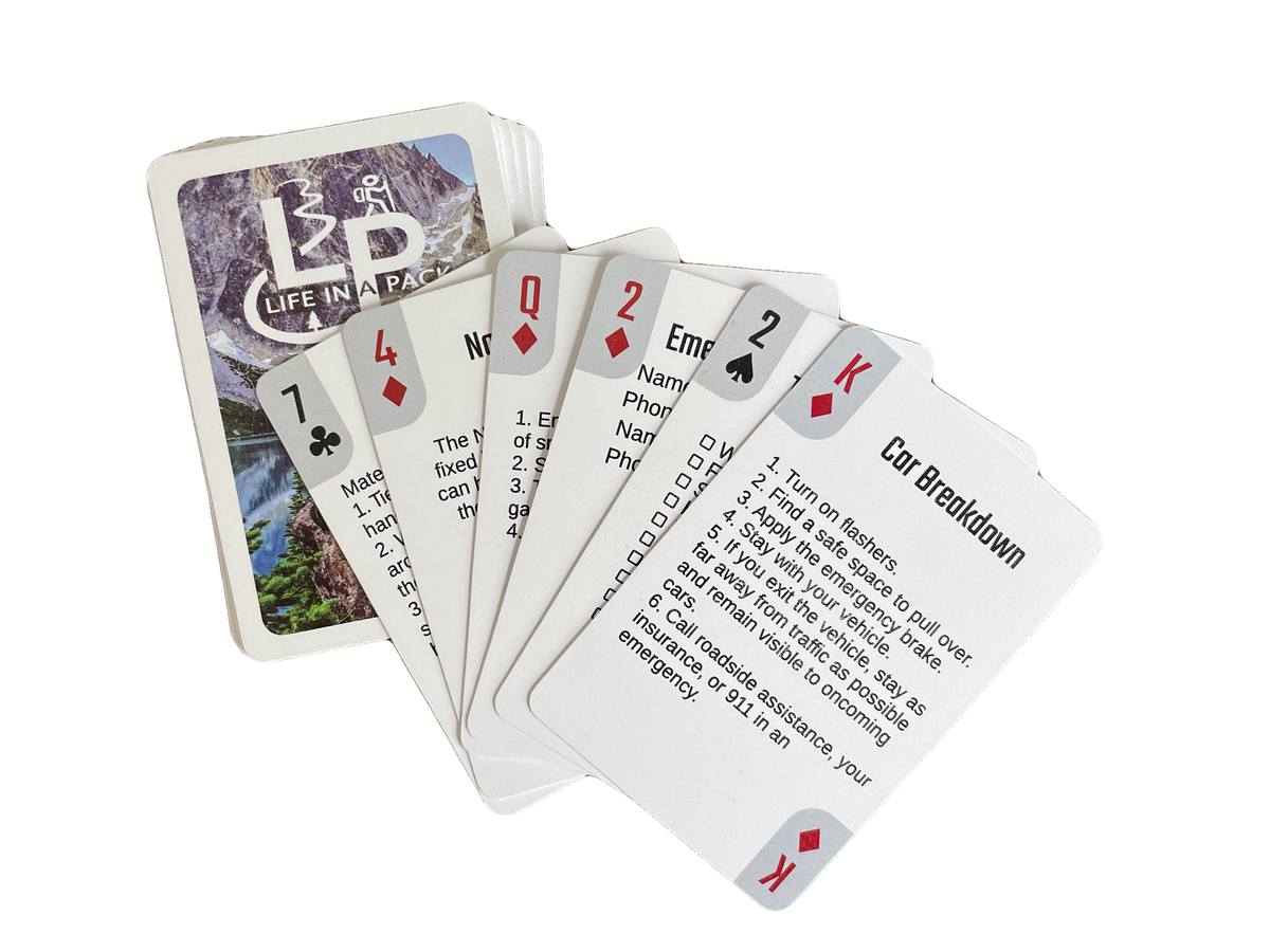 Life in a Pack Survival Playing Cards