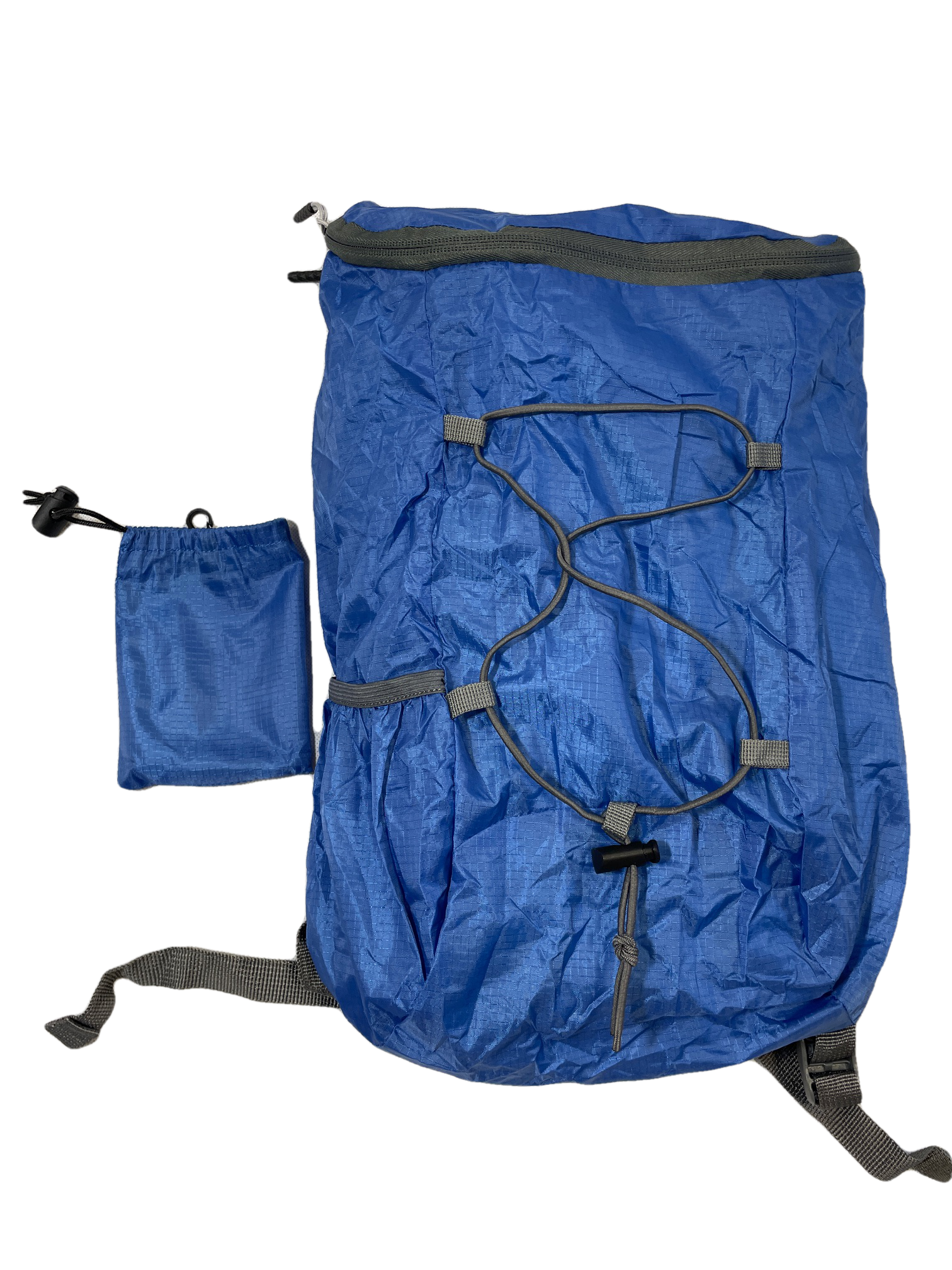 Blue bungee polyester day pack (603)