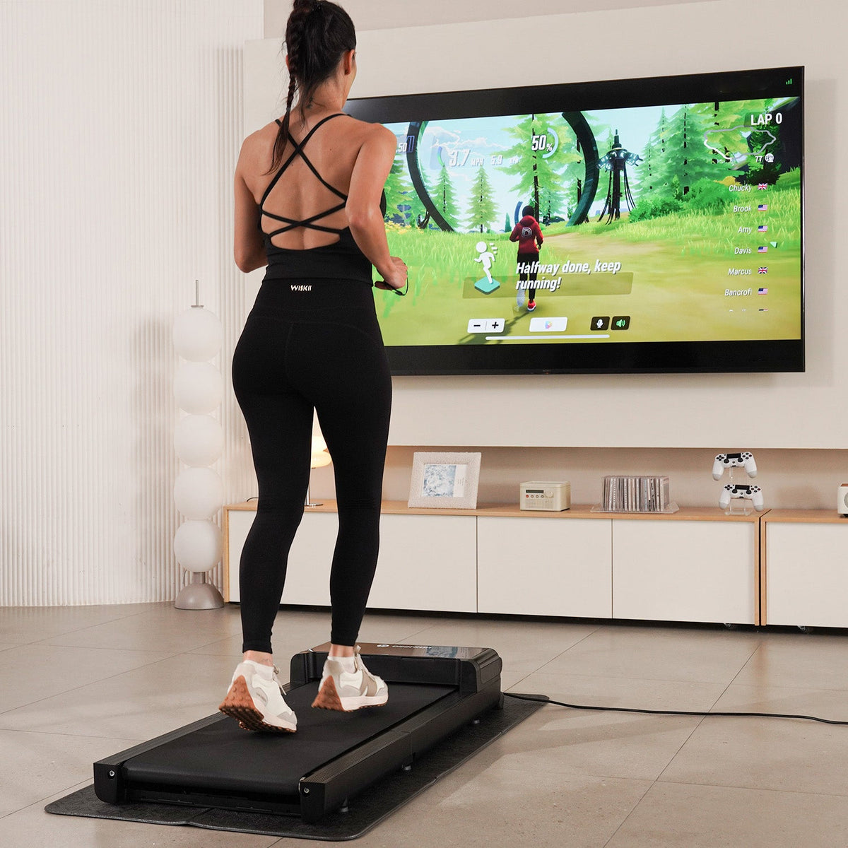 DeerRun Z20 Foldable Walking Pad Treadmill – Ultra Compact with LED Display