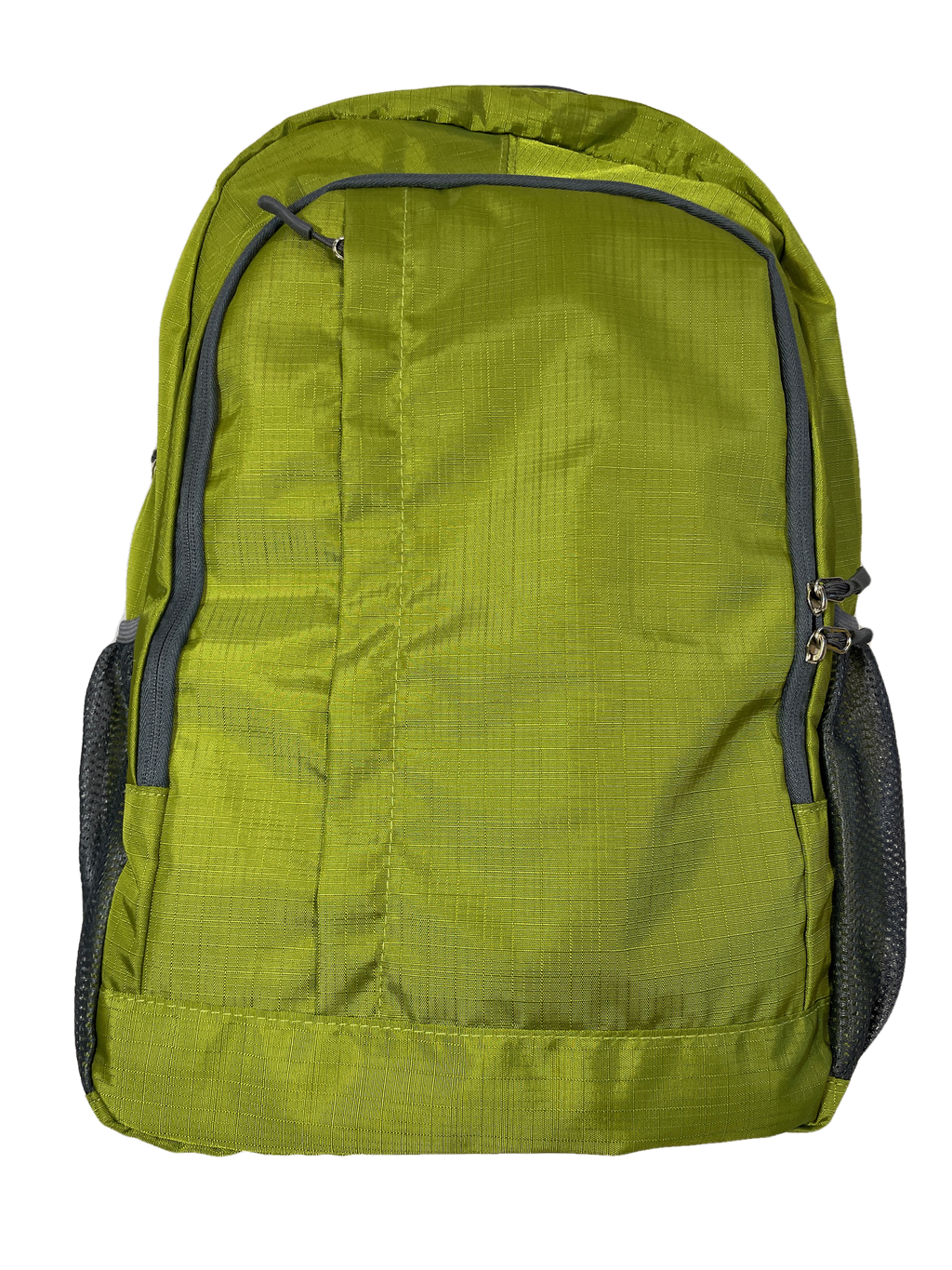 Green polyester backpack