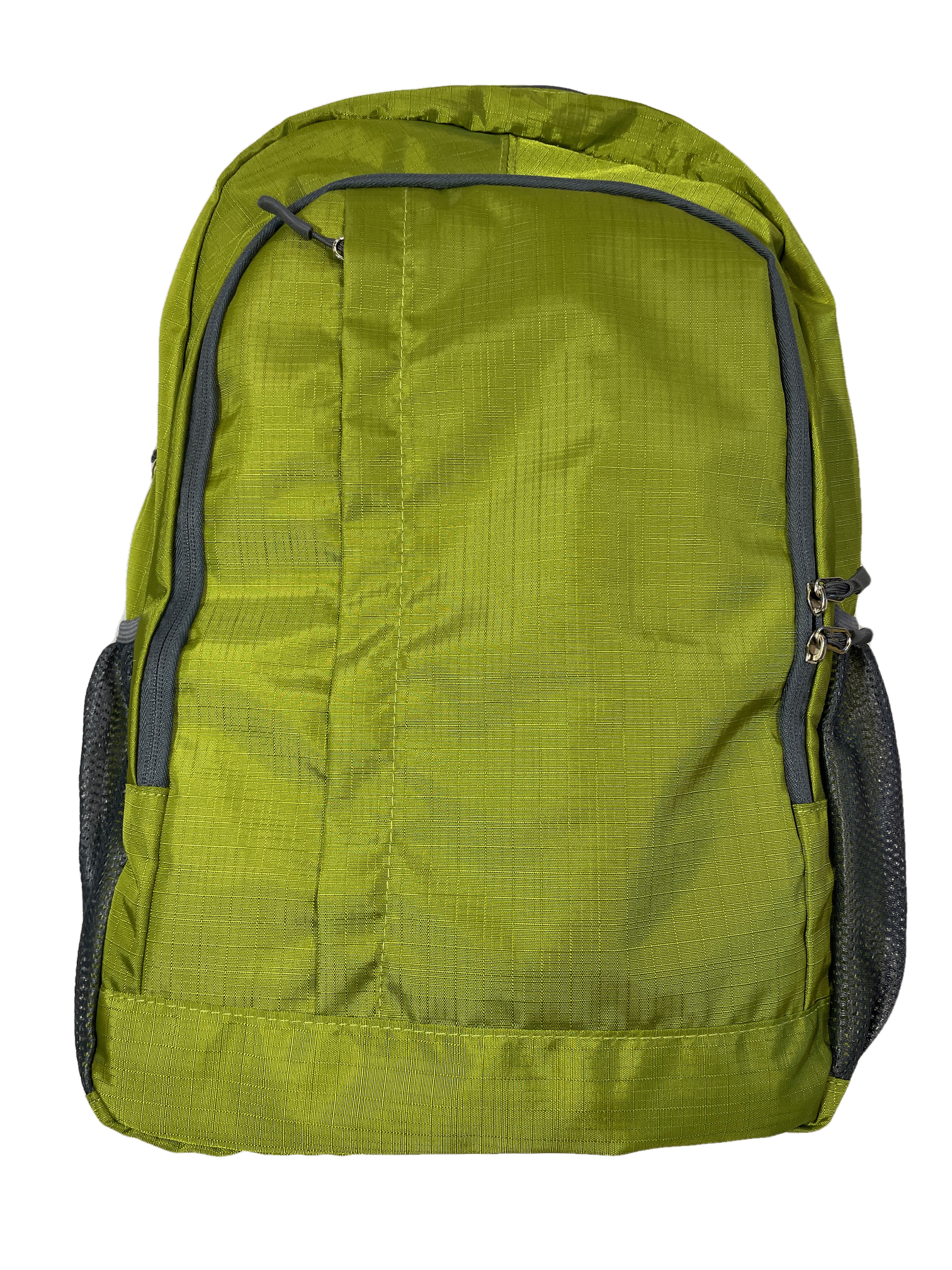 Green polyester backpack