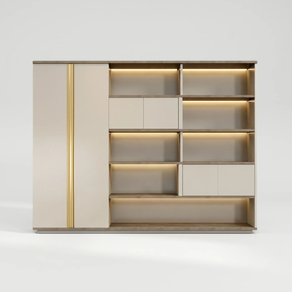 Fairen · Office Shelves w/ Lighting & Storage