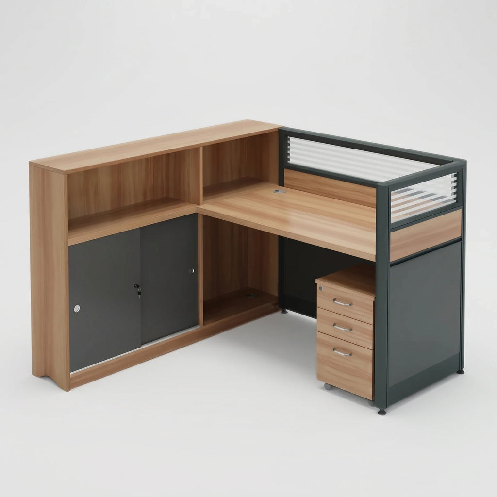 Orlian · L-Shaped Cubicle Workstation