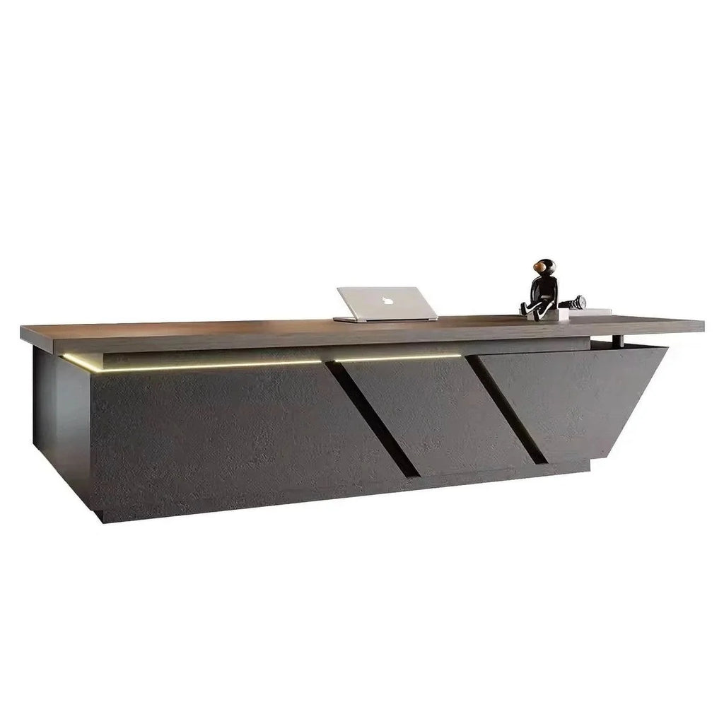 Maverick · Standing L-Shaped Executive Desk, Adjustable Height