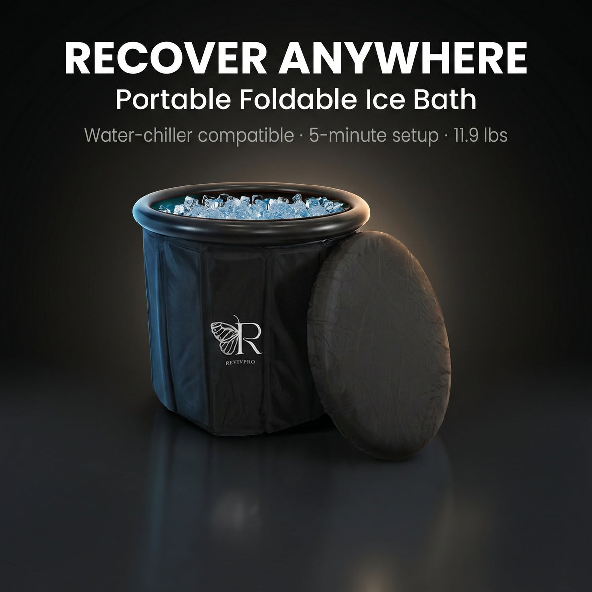 Foldable Ice Bath Tub — No Pole, No Pump, 60-Second Setup | RevivPro
