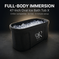 Portable Oval Ice Bath Tub X with Extra Length - Water Chiller Compatible Cold Plunge