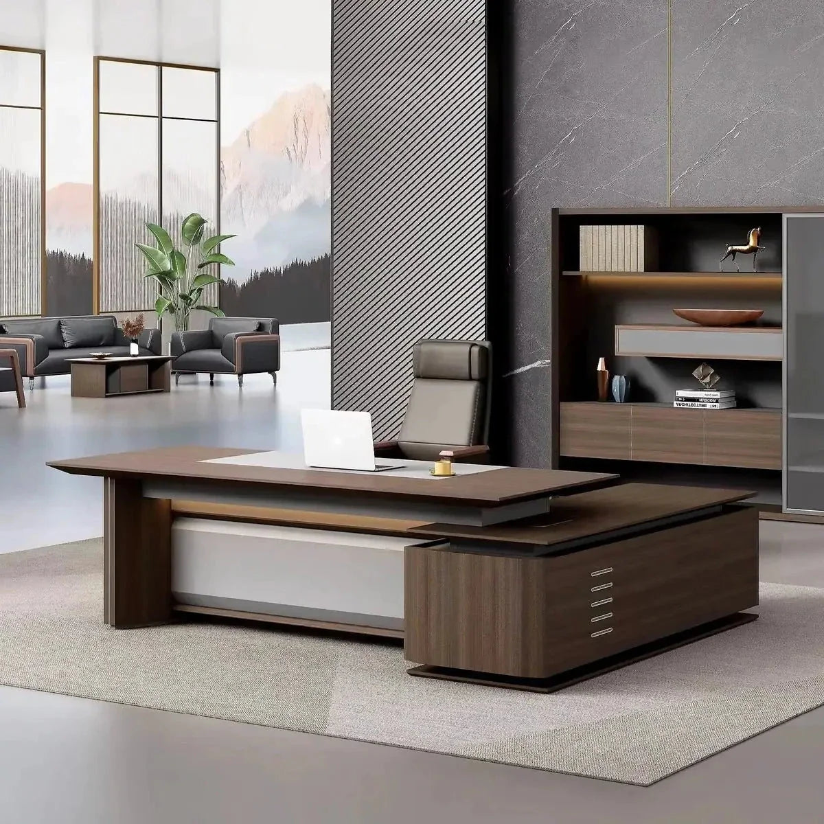 Brontë · Modern L-Shaped Executive Desk
