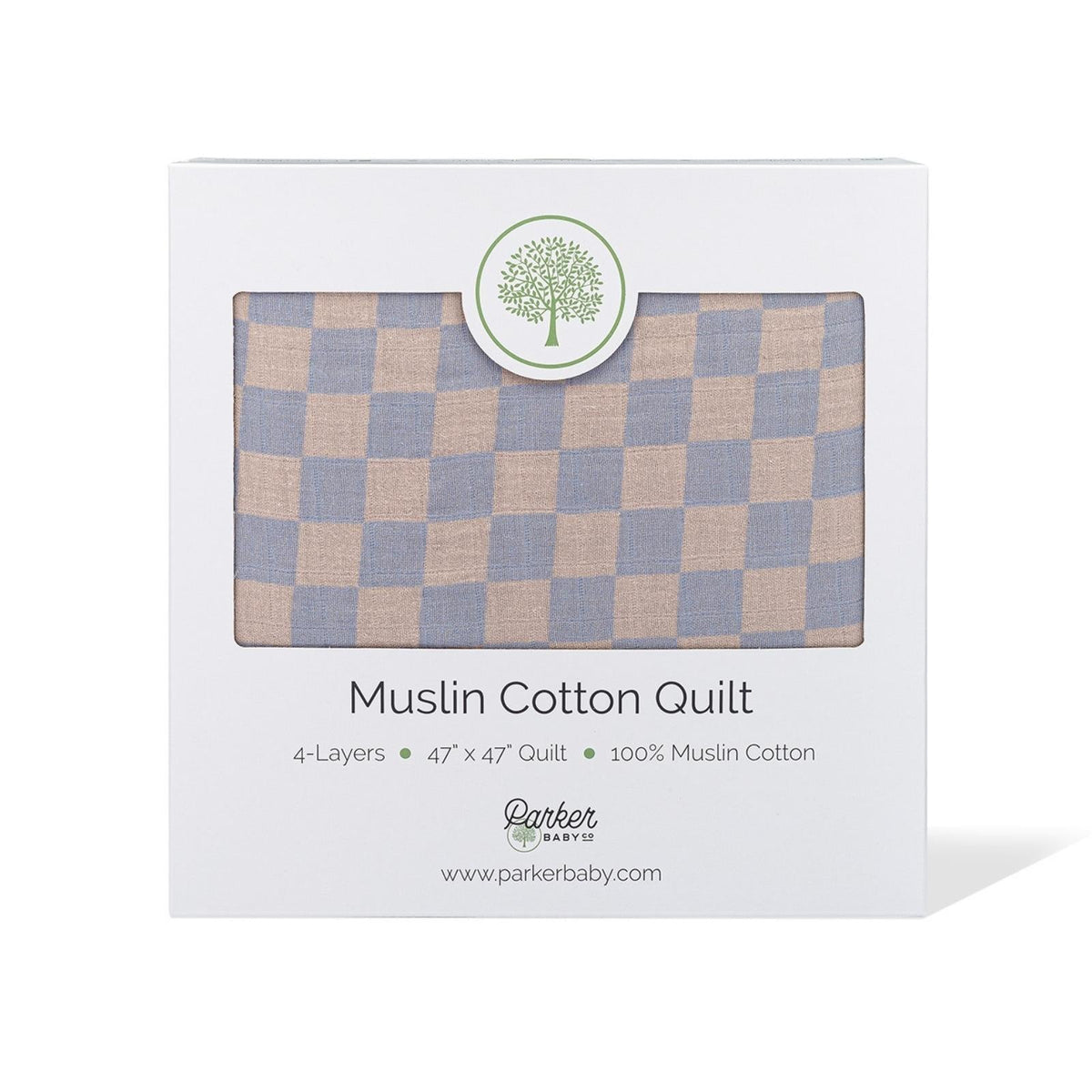 Stormy Blue Checker Quilt